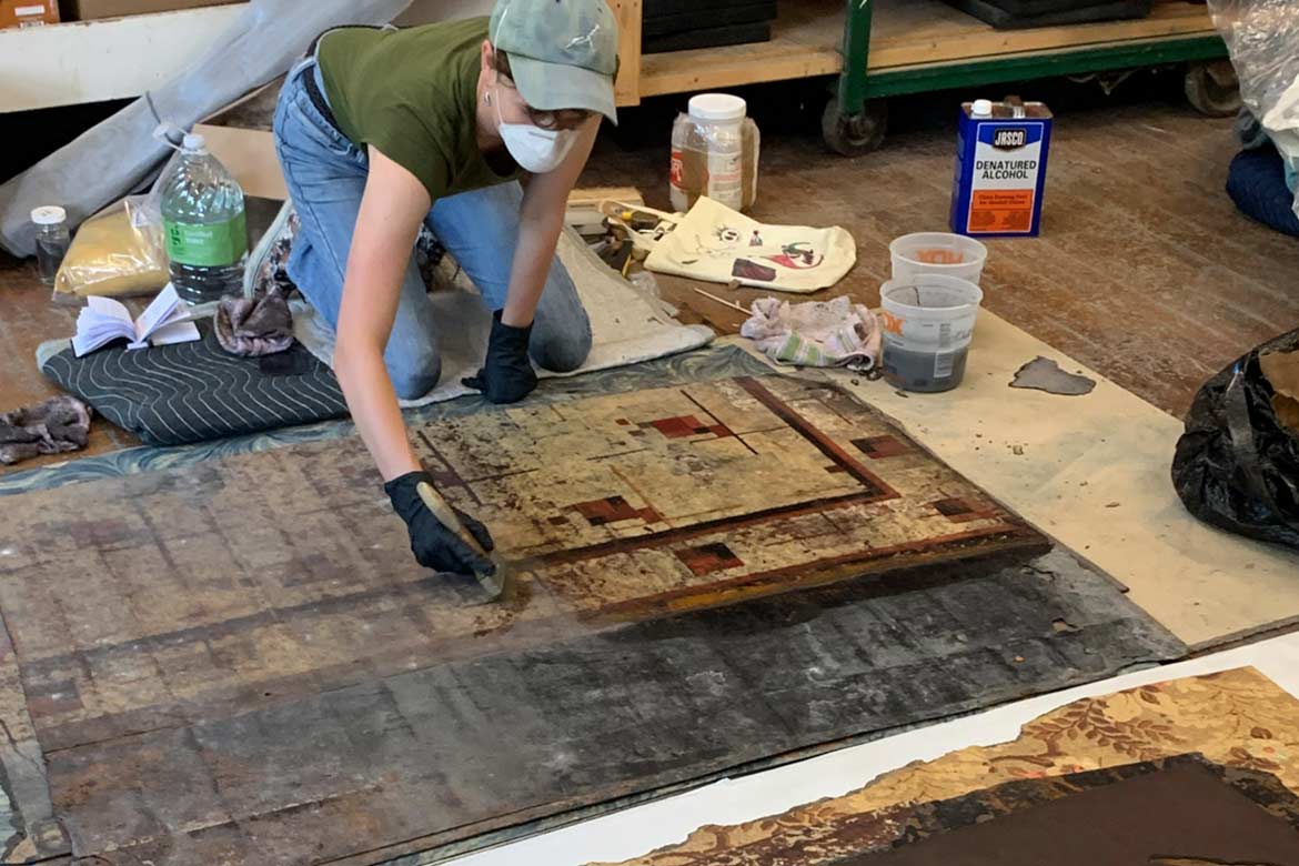 august wilson house - interior restoration and conservation project - fine art architectural restoration