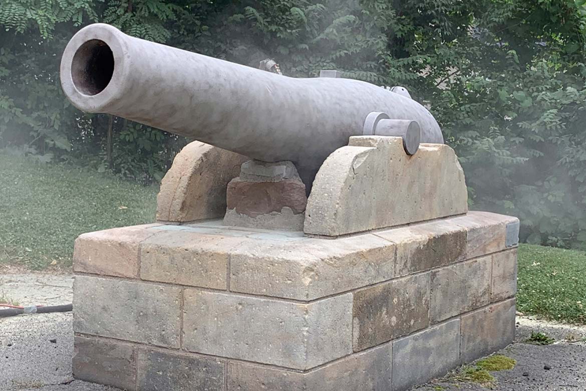 arsenal park - civil war canon - restoration and conservation project - fine art architectural restoration