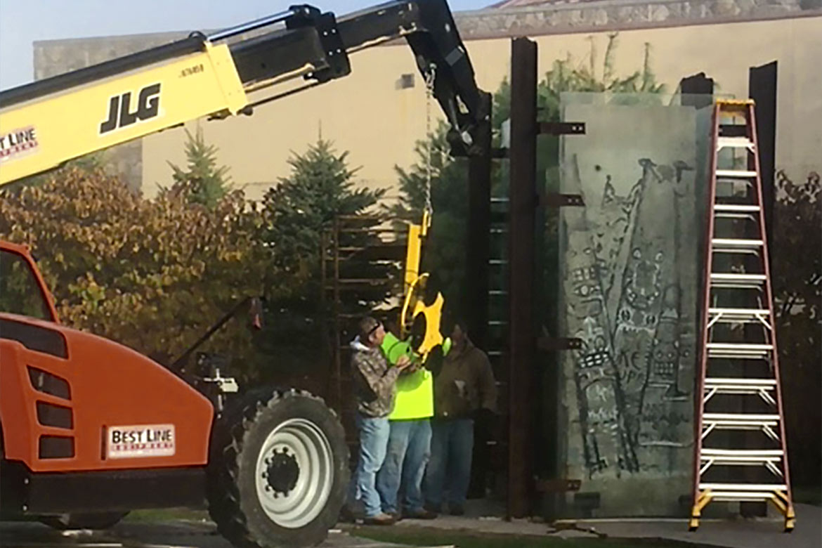 historic berlin wall segment - restoration and conservation - fine art architectural restoration