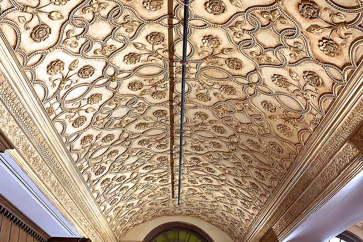pittsburgh athletic association - grille room - interior restoration and conservation project - fine art architectural restoration