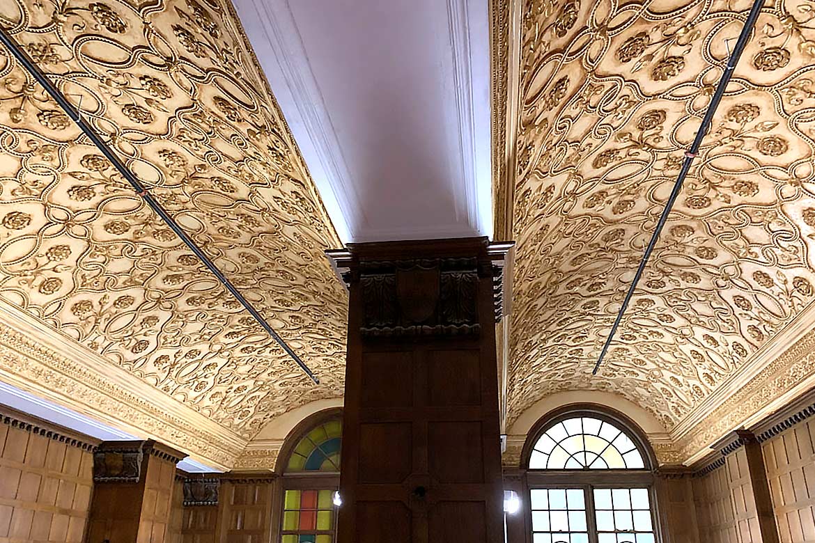 pittsburgh athletic association - grille room - interior restoration and conservation project - fine art architectural restoration