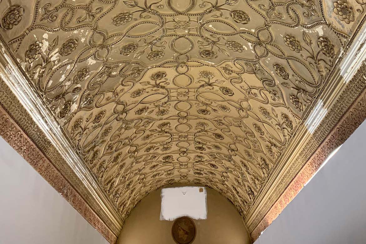 pittsburgh athletic association - oaklander hallway - interior restoration and conservation project - fine art architectural restoration