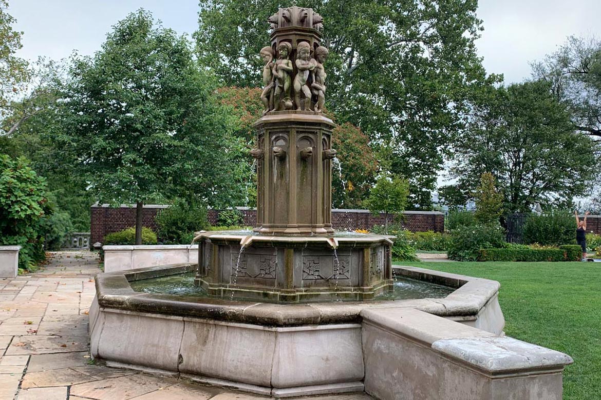 mellon park fountain - preservation and conservation project - fine art architectural restoration
