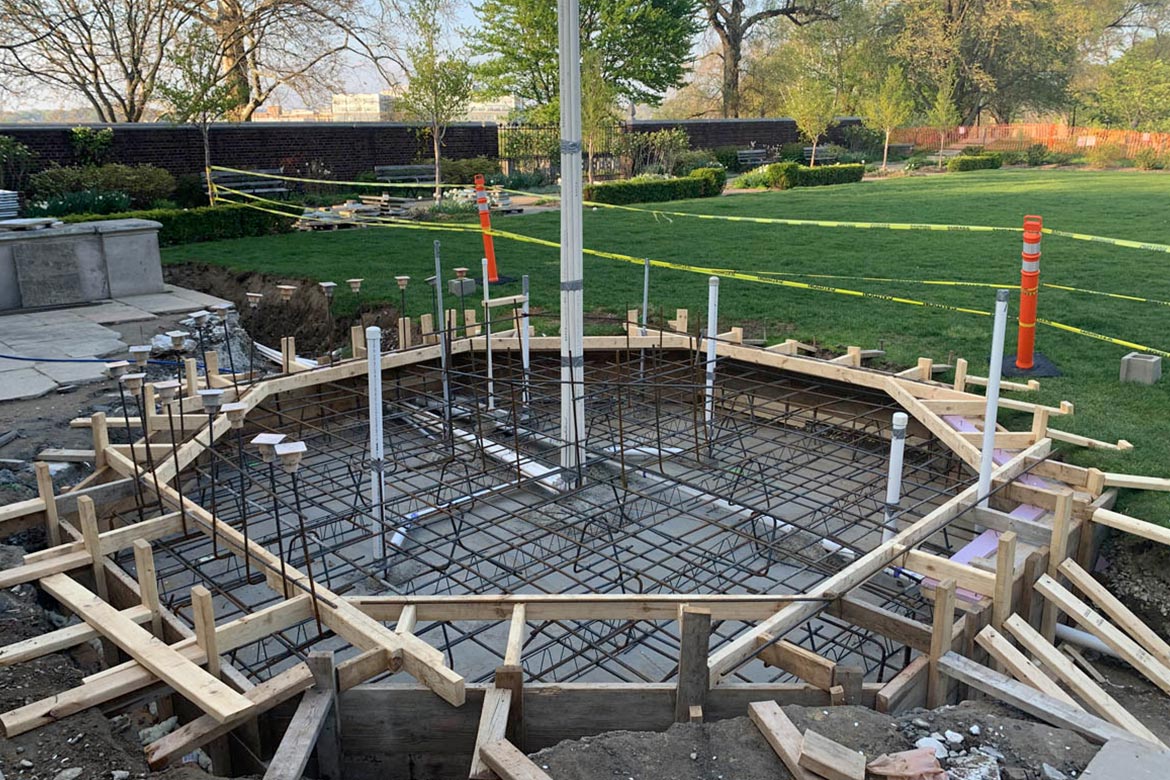 mellon park fountain - preservation and conservation project - fine art architectural restoration