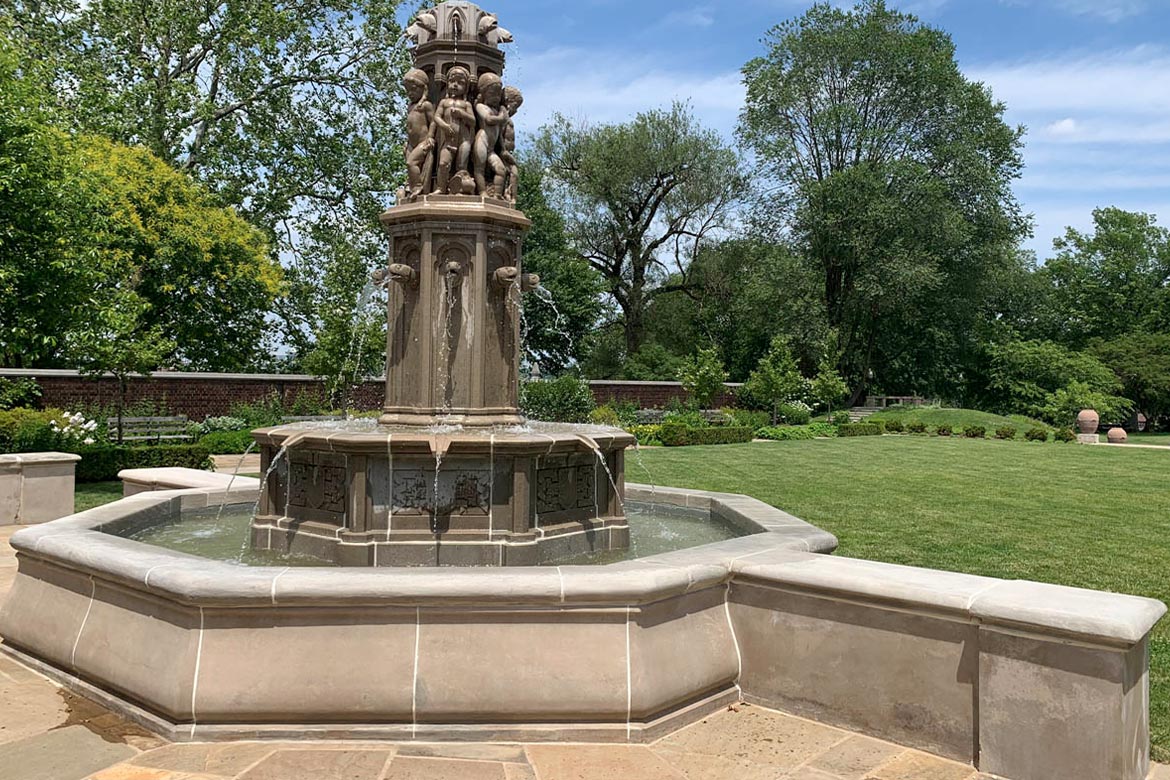 mellon park fountain - preservation and conservation project - fine art architectural restoration